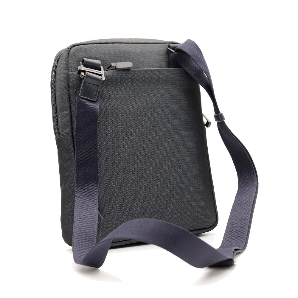 Borsello Uomo PIQUADRO porta iPad in Tessuto e Pelle Chevron Blu - CA1816P16