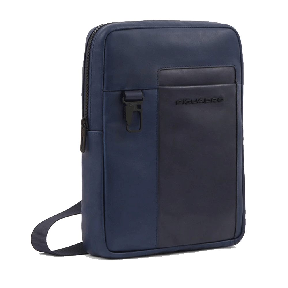 Borsello Uomo PIQUADRO in Pelle Blu Linea Finn Misura Grande- CA1816S123