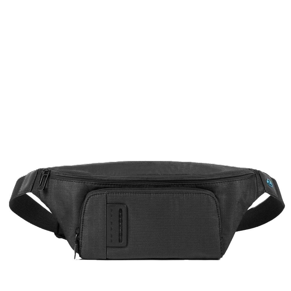 Marsupio PIQUADRO in Tessuto e Pelle Chevron Nero Linea Pulse P16 - CA2174P16