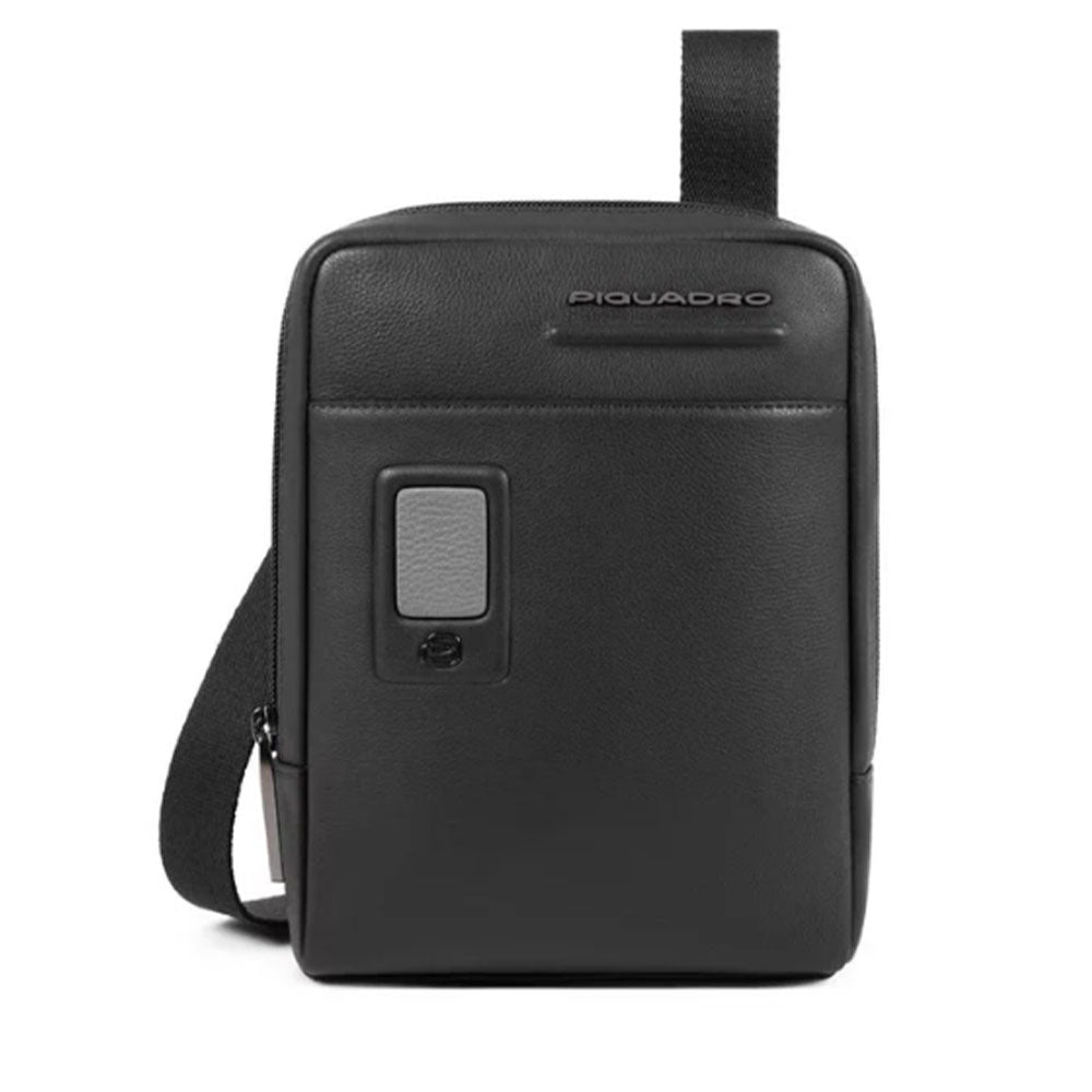 Borsello Uomo PIQUADRO in Pelle Nera Linea Akron - CA3084AO