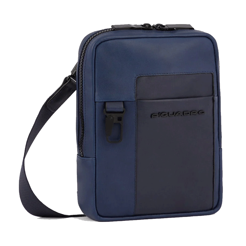 Borsello Uomo PIQUADRO in Pelle Colore Blu Linea Finn Misura Piccola - CA3084S123