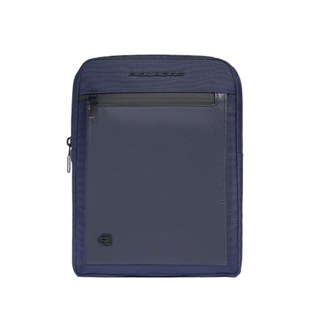 Borsello Uomo PIQUADRO Piccolo in Tessuto e Pelle Blu - CA3084S136