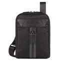 Borsello Uomo PIQUADRO in Tessuto e Pelle Colore Nero Linea Trakai- CA3084W109