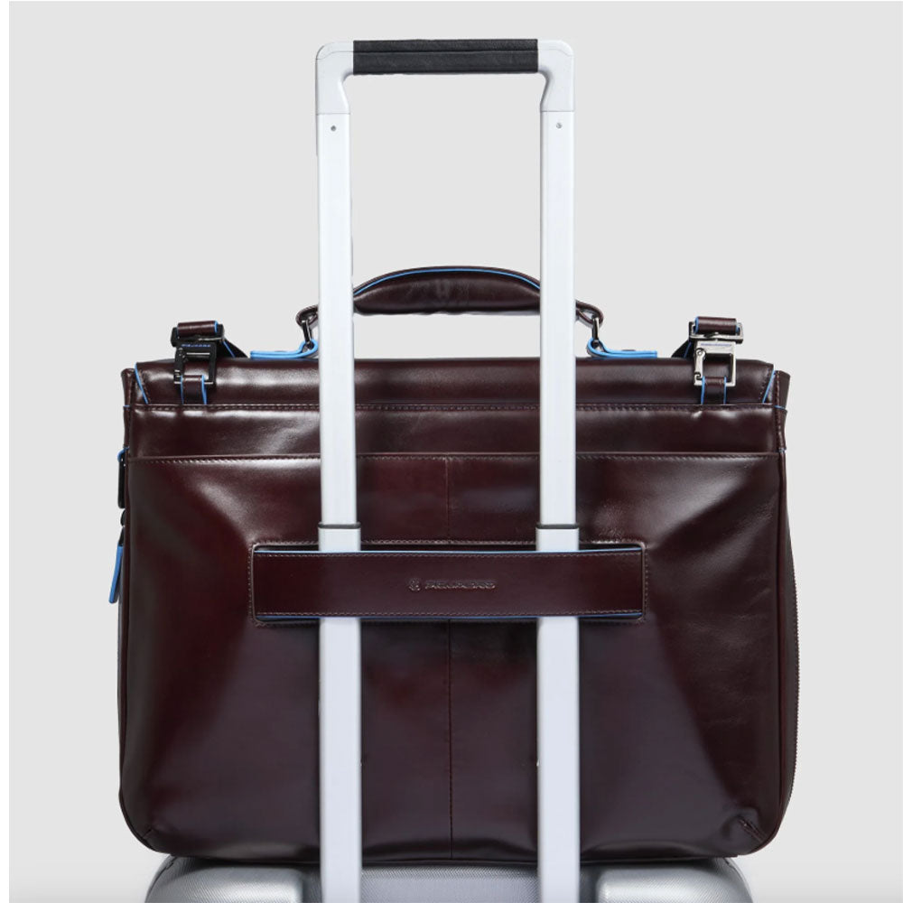 Cartella PIQUADRO Porta Pc 15,6" in Pelle Mogano Linea Blue Square - CA3111B2