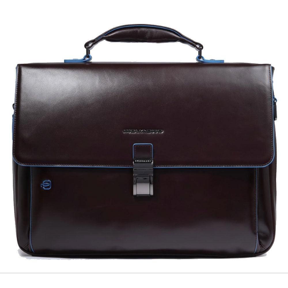 Cartella PIQUADRO Porta Pc 15,6" in Pelle Mogano Linea Blue Square - CA3111B2