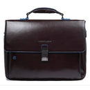 Cartella PIQUADRO Porta Pc 15,6" in Pelle Mogano Linea Blue Square - CA3111B2