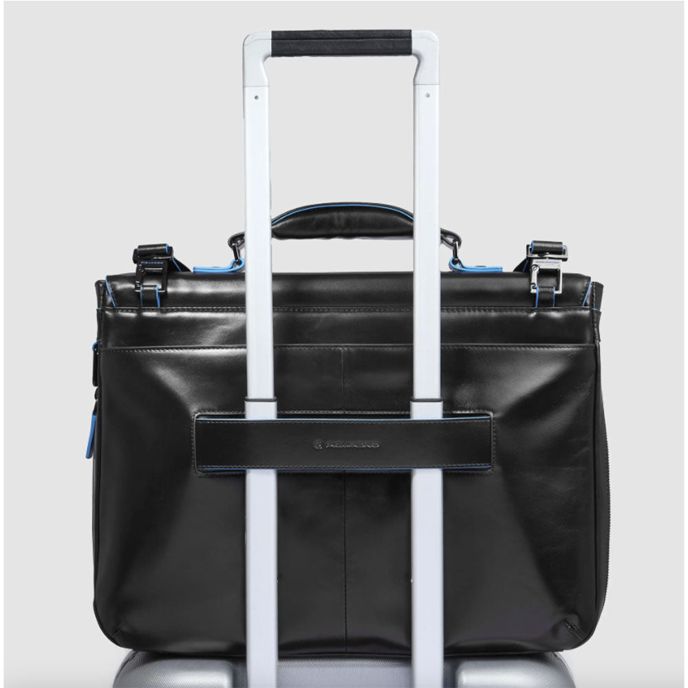 Cartella PIQUADRO Porta Pc 15,6" in Pelle Nero Linea Blue Square - CA3111B2