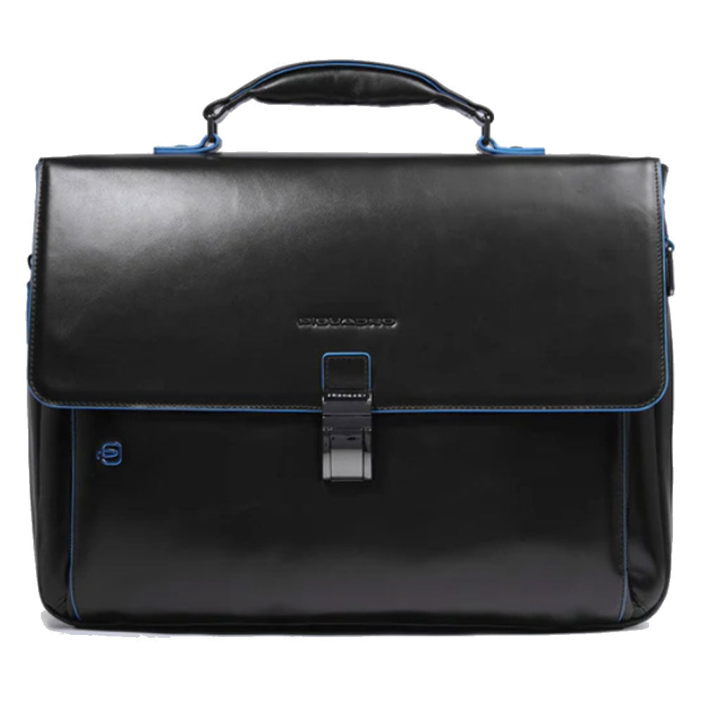 Cartella PIQUADRO Porta Pc 15,6" in Pelle Nero Linea Blue Square - CA3111B2