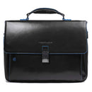 Cartella PIQUADRO Porta Pc 15,6" in Pelle Nero Linea Blue Square - CA3111B2