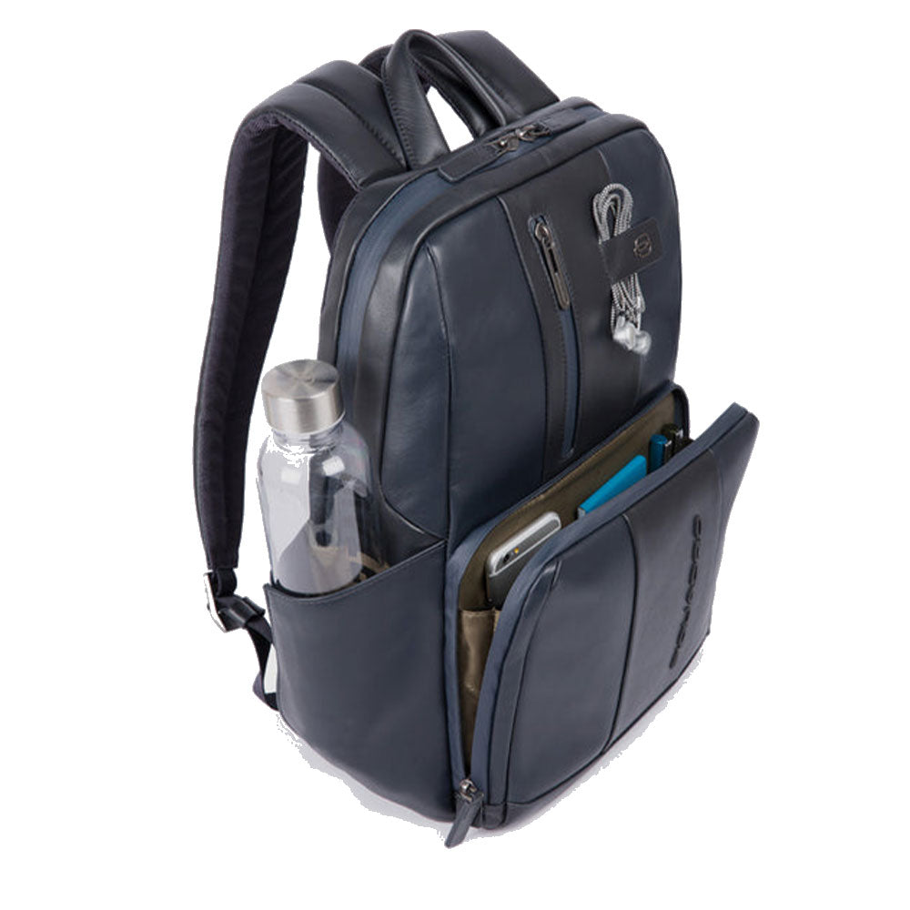 PIQUADRO Zaino Porta Pc 14" linea Urban in Pelle Blu - CA3214UB00