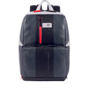 PIQUADRO Herren Rucksack mit 14" Laptopfach, Urban Line aus Leder, Farbe Grau - Schwarz - CA3214UB00