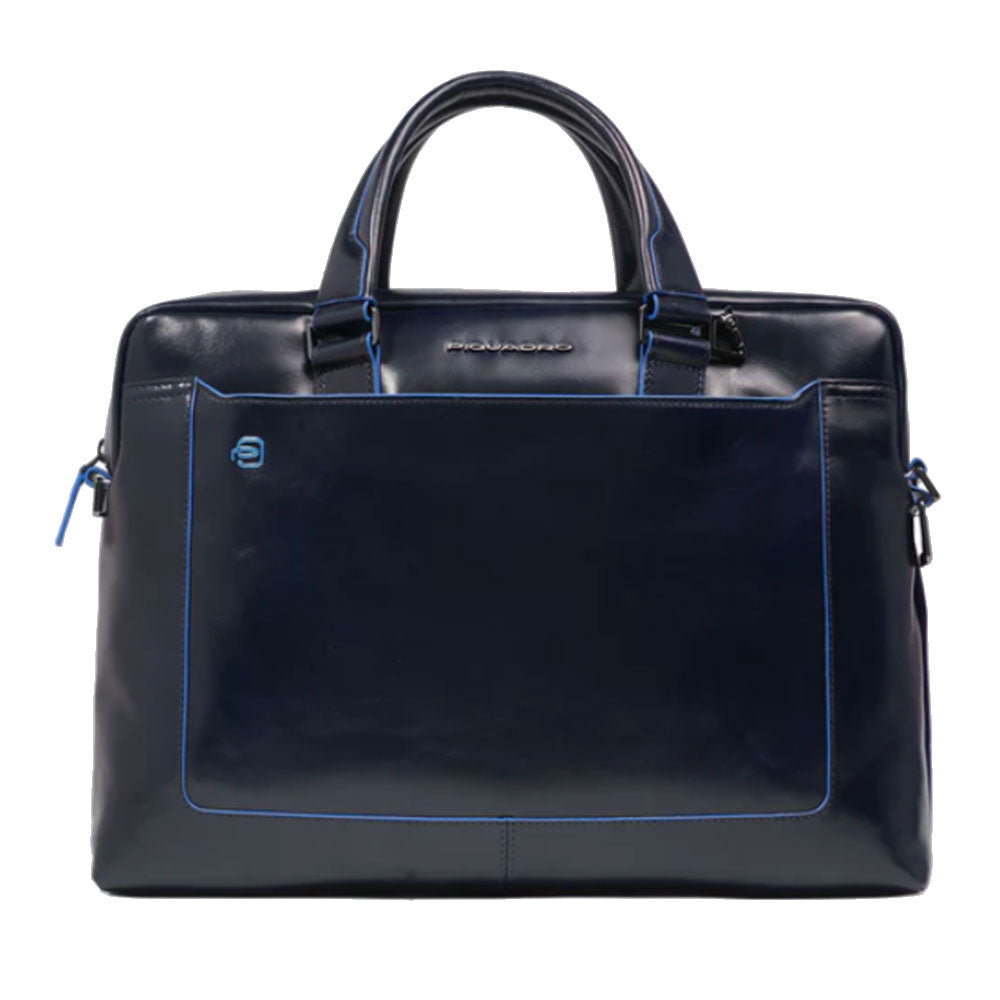 Cartella PIQUADRO Porta Pc 14" in Pelle Blu Linea Blue Square -  CA3335B2