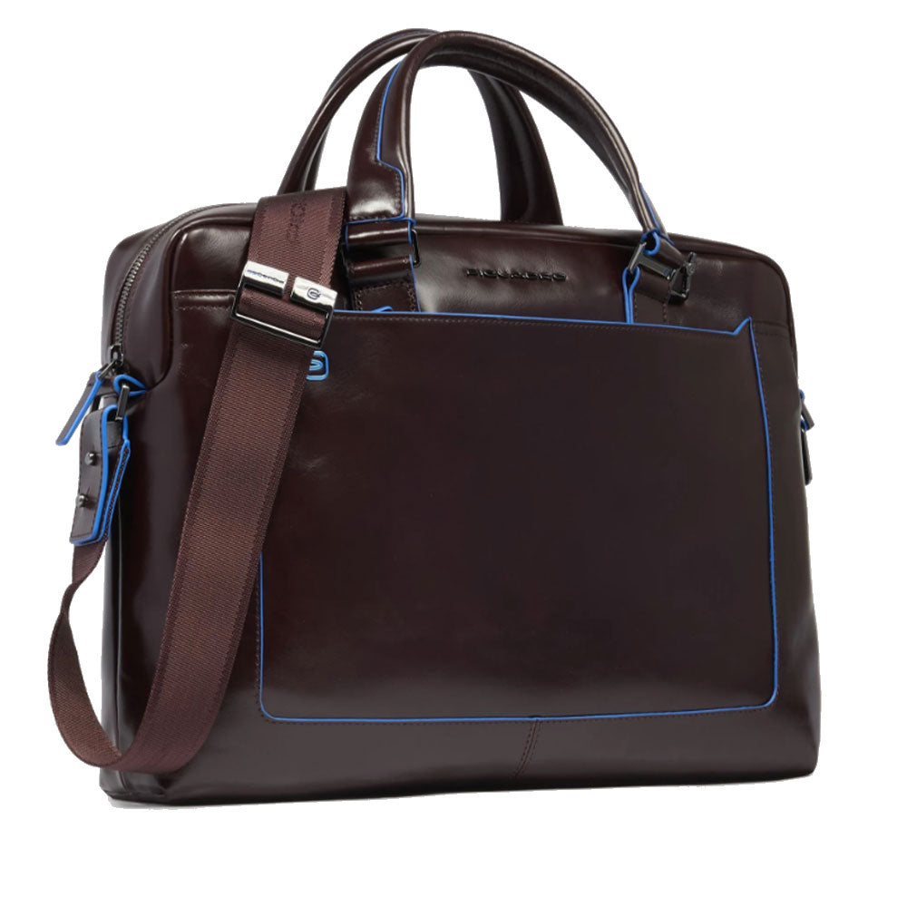 Cartella PIQUADRO Porta Pc 14" in Pelle Mogano Linea Blue Square -  CA3335B2