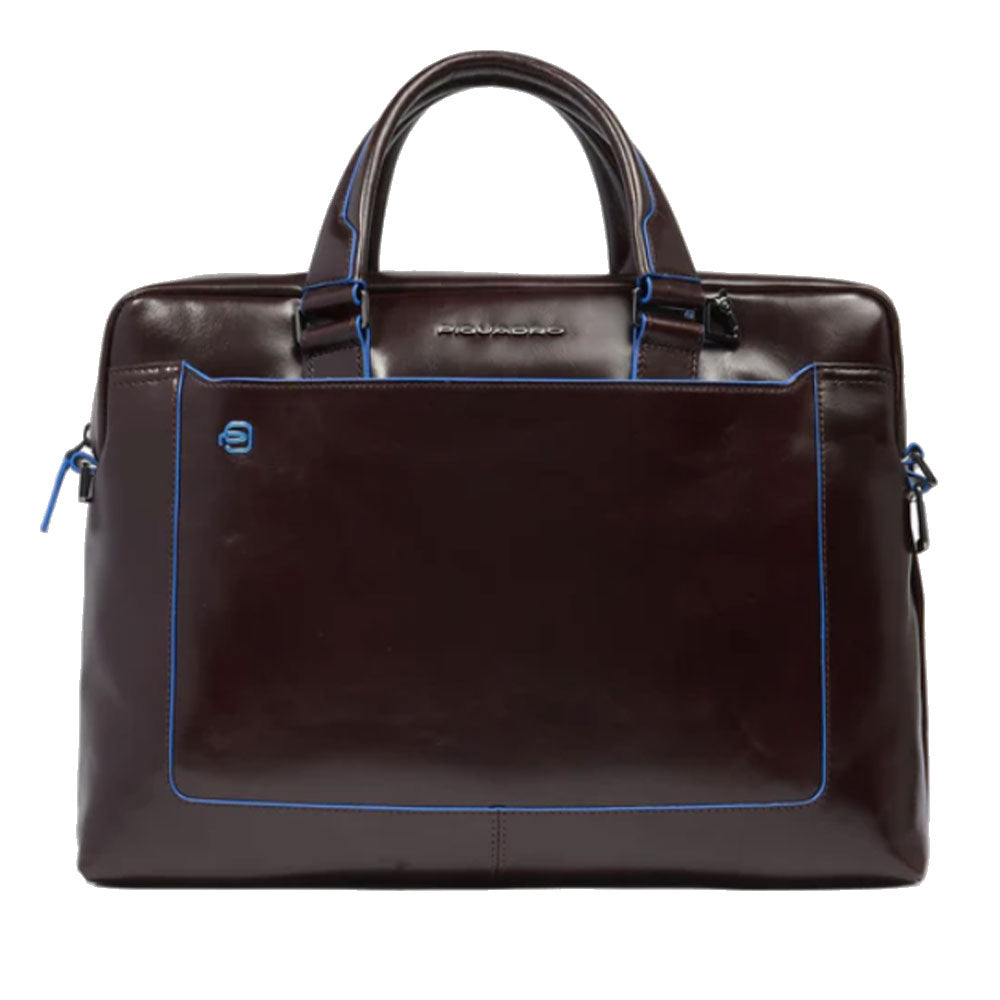Cartella PIQUADRO Porta Pc 14" in Pelle Mogano Linea Blue Square -  CA3335B2