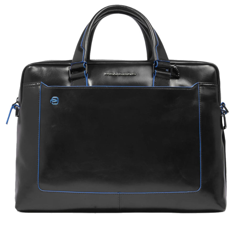Cartella PIQUADRO Porta Pc 14" in Pelle Nera Linea Blue Square -  CA3335B2