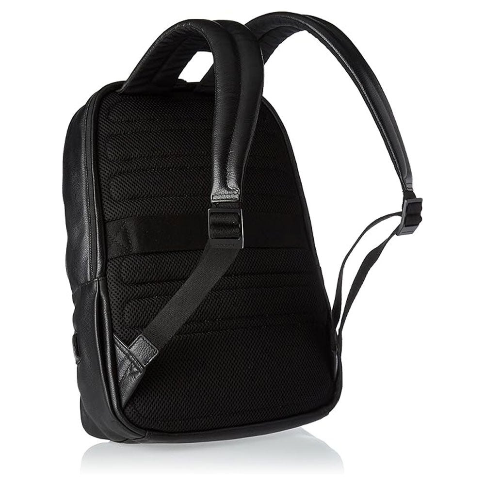 PIQUADRO Herren-Laptop-Rucksack 14" aus schwarzem Leder Pulse Line - CA3869P15S