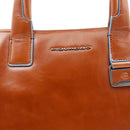 Cartella Sottile PIQUADRO con Porta Pc 15" Espandibile in Pelle Marrone Linea Blue Square - CA4021B2