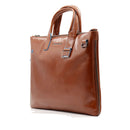 Cartella Sottile PIQUADRO con Porta Pc 15" Espandibile in Pelle Marrone Linea Blue Square - CA4021B2
