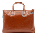 Cartella Sottile PIQUADRO con Porta Pc 15" Espandibile in Pelle Marrone Linea Blue Square - CA4021B2