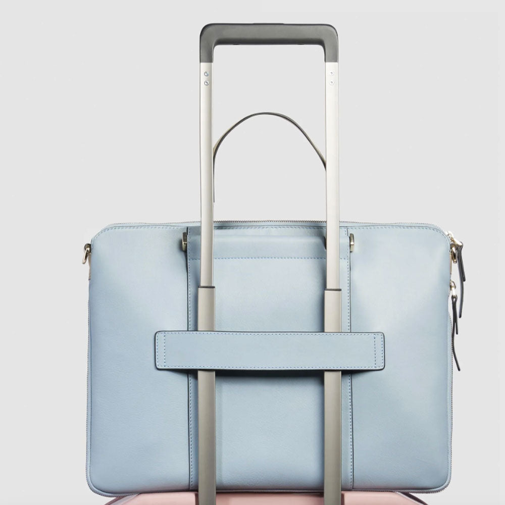 PIQUADRO Damen Arbeitstasche Circle Line in Leder Farbe Hellblau - Beige - CA4021W92 