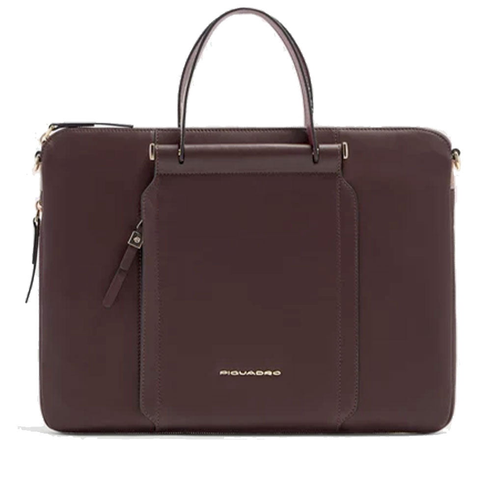 Women's Burgundy and Pink Leather Work Bag PIQUADRO Circle - CA4021W92