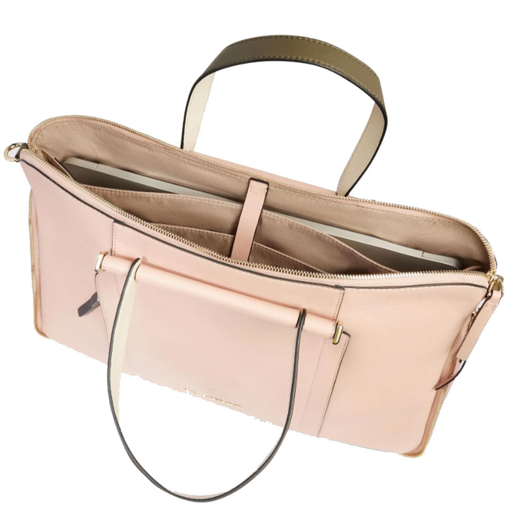 PIQUADRO Damen Arbeitstasche Circle Line in Leder Farbe Pink - Weiß - CA4021W92 