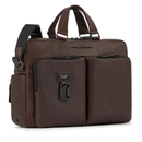 Cartella Due Manici Porta Pc 15"e iPad con Tracolla PIQUADRO in Pelle Testa Moro Linea Harper - CA4027AP