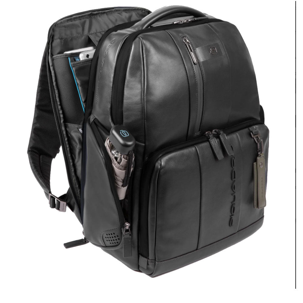 Zaino PIQUADRO Porta Pc 15,6 linea Urban in Pelle Nera - CA4532UB00
