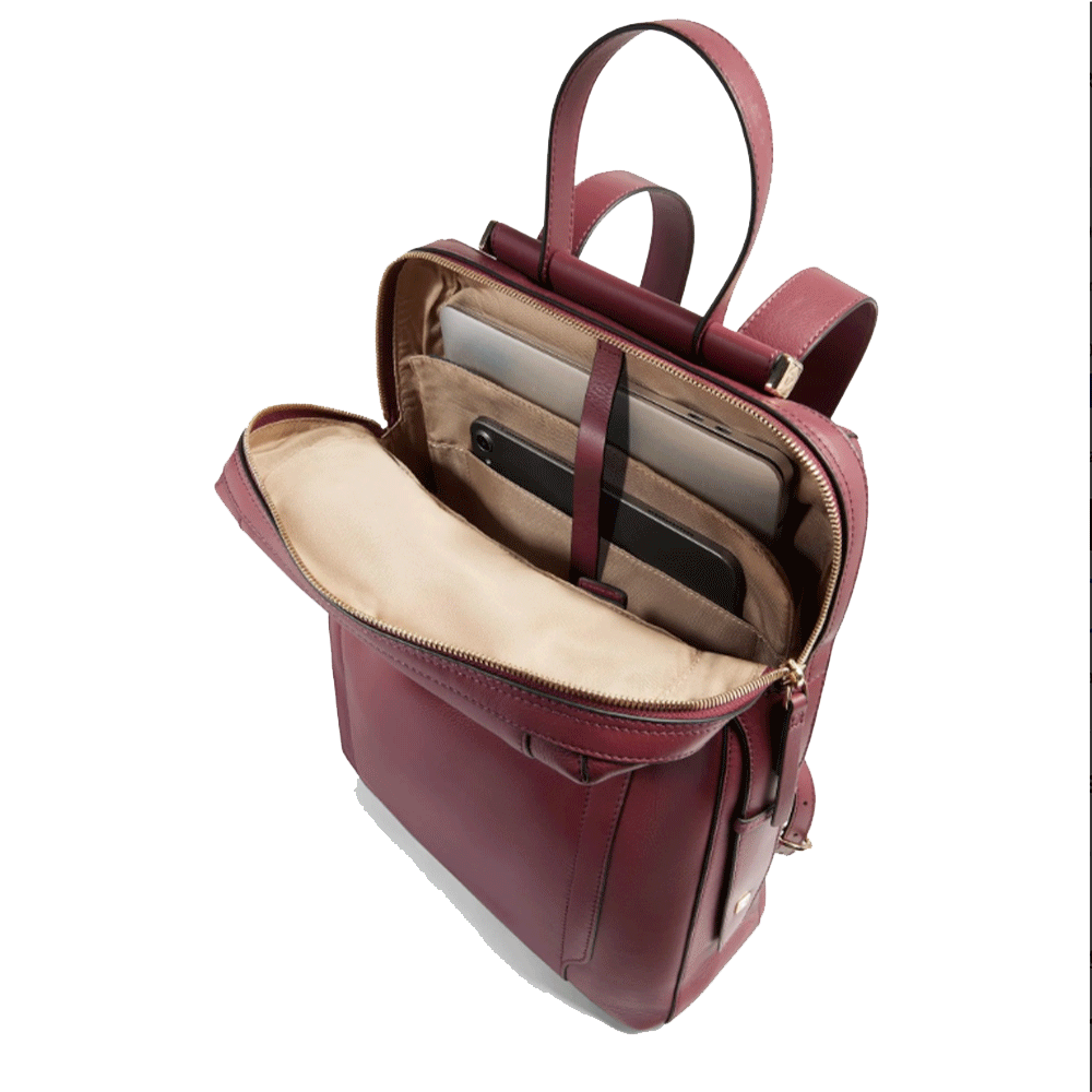 Zaino Donna PIQUADRO Porta Computer in Pelle Bordeaux Linea Circle - CA4576W92