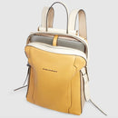 Zaino Donna PIQUADRO Porta Computer in Pelle Giallo - Beige Linea Circle - CA4576W92