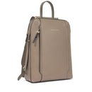 Women's Taupe Leather Laptop Backpack PIQUADRO Circle - CA4576W92