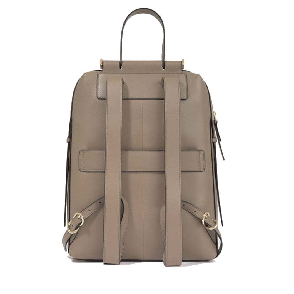 Women's Taupe Leather Laptop Backpack PIQUADRO Circle - CA4576W92