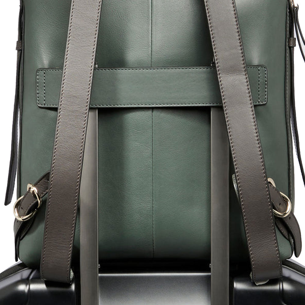 Women's Taupe Leather Laptop Backpack PIQUADRO Circle - CA4576W92