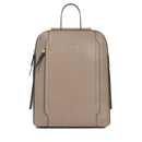 Women's Taupe Leather Laptop Backpack PIQUADRO Circle - CA4576W92