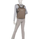 Women's Taupe Leather Laptop Backpack PIQUADRO Circle - CA4576W92