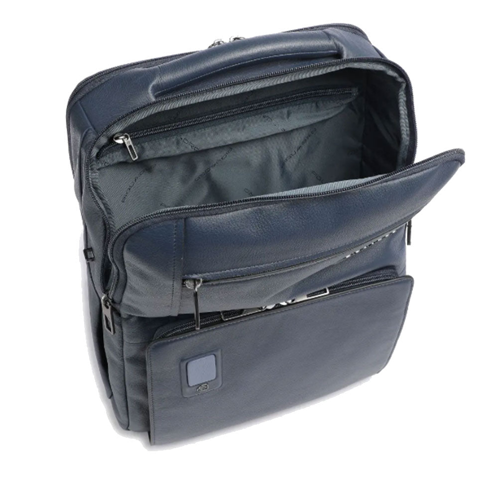 Zaino PIQUADRO porta PC 14" Linea Akron in Pelle Colore Blu - CA4818AO