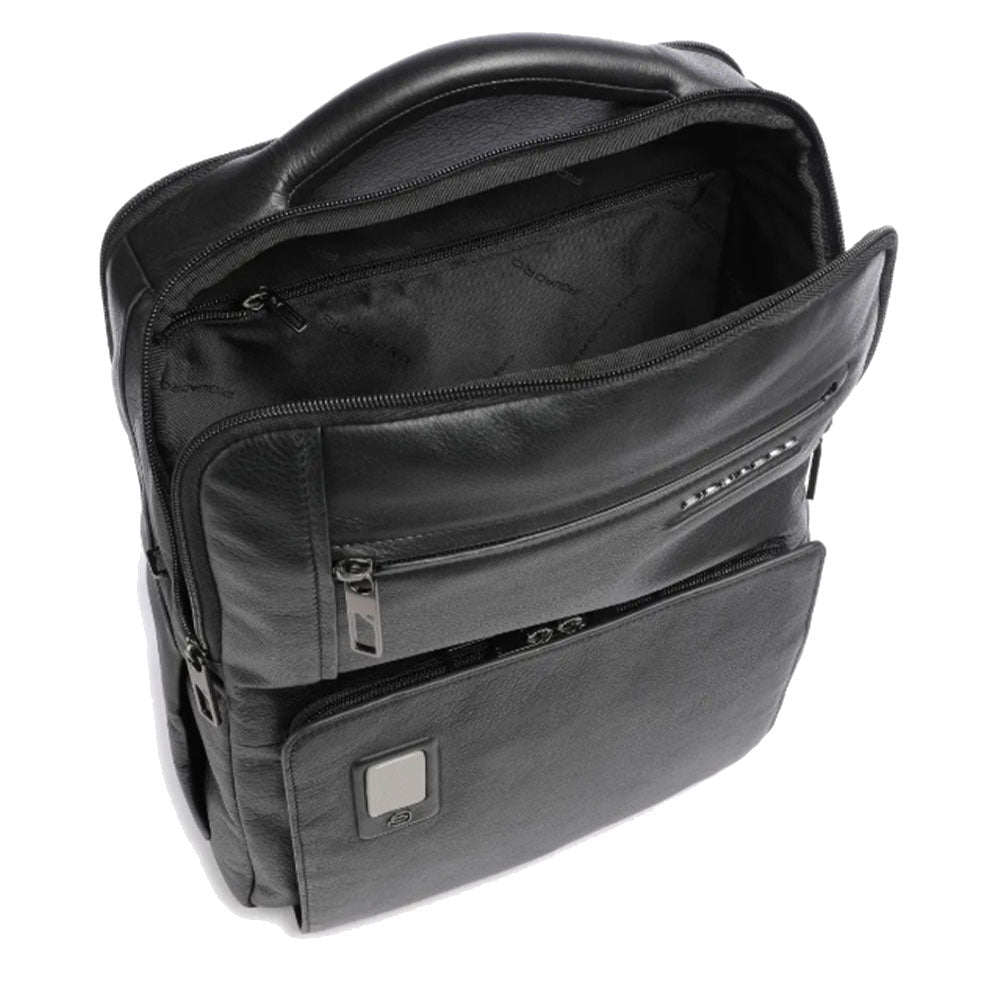 Zaino PIQUADRO porta PC 14" Linea Akron in Pelle Colore Nero - CA4818AO