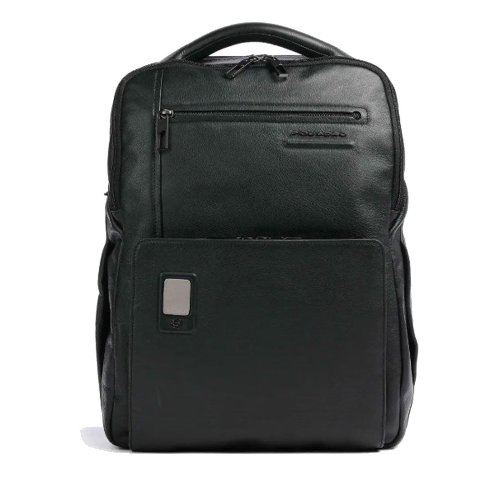 Zaino PIQUADRO porta PC 14" Linea Akron in Pelle Colore Nero - CA4818AO