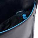 PIQUADRO 15,6" Laptop- und iPad®-Rucksack, Blue Square Line, Schwarzes Leder - CA4818B2V