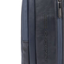 PIQUADRO 15,6" Laptop-Rucksack Urban Line aus blauem Leder - CA4818UB00