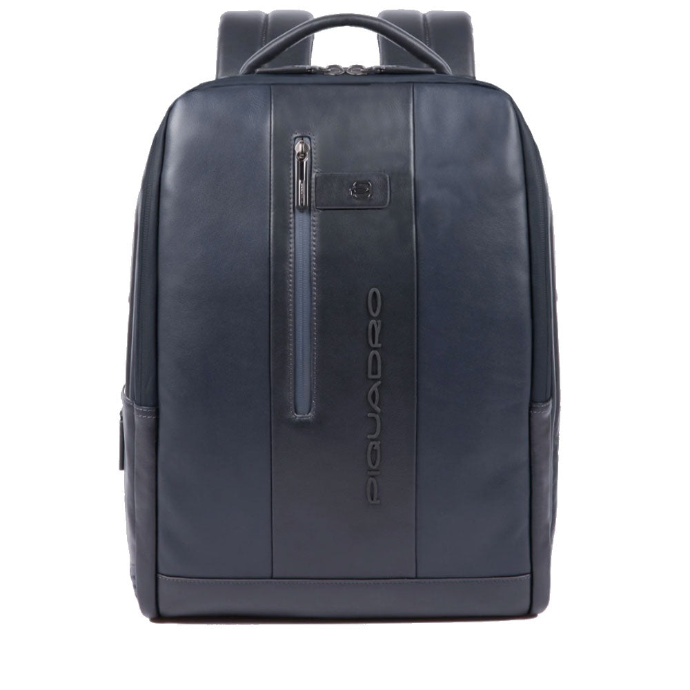 PIQUADRO 15,6" Laptop-Rucksack Urban Line aus blauem Leder - CA4818UB00