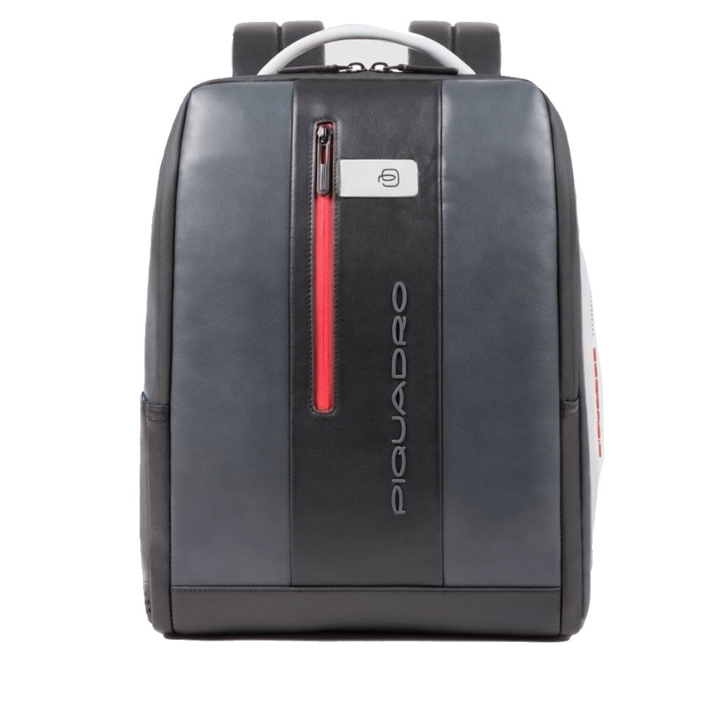 PIQUADRO 15.6" PC Rucksack Urban Line in Leder Farbe Grau - Schwarz - CA4818UB00