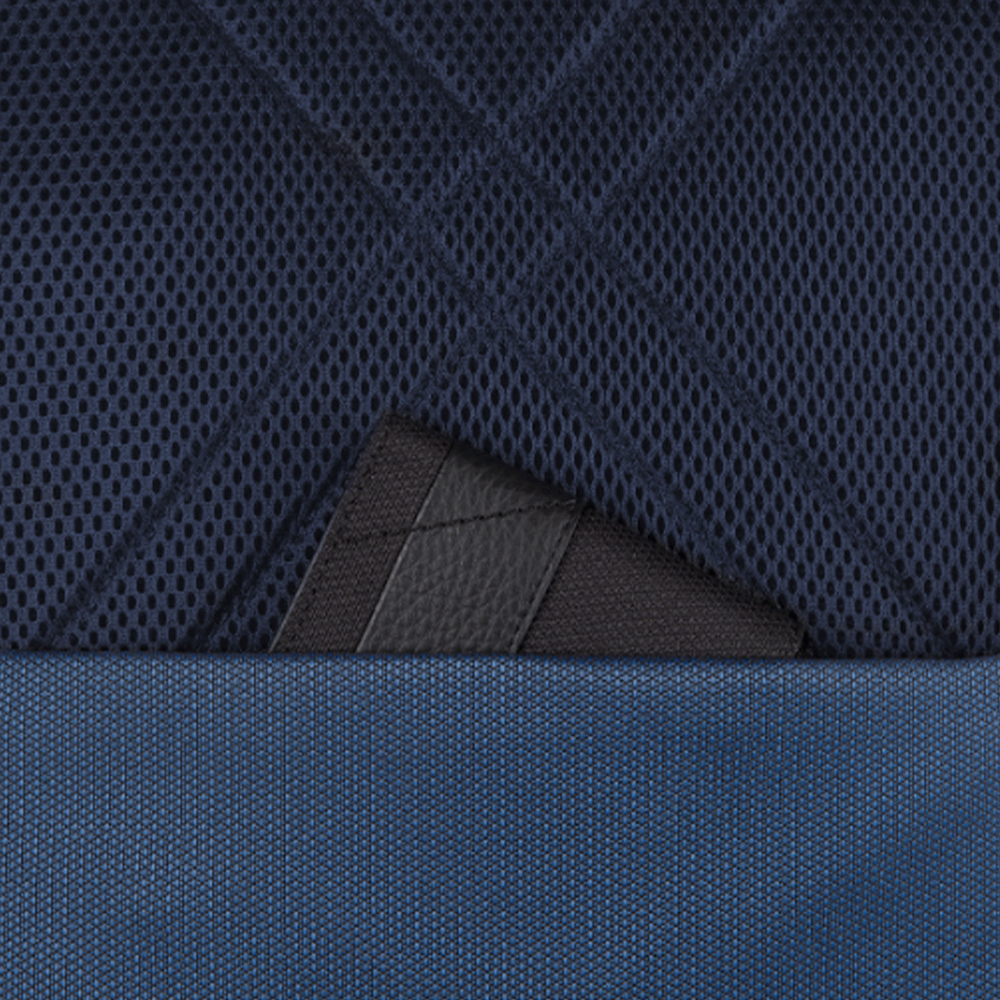 Zaino Uomo PIQUADRO in Pelle e Tessuto Blu Porta Pc 14" e iPad Linea Trakai - CA5524W109