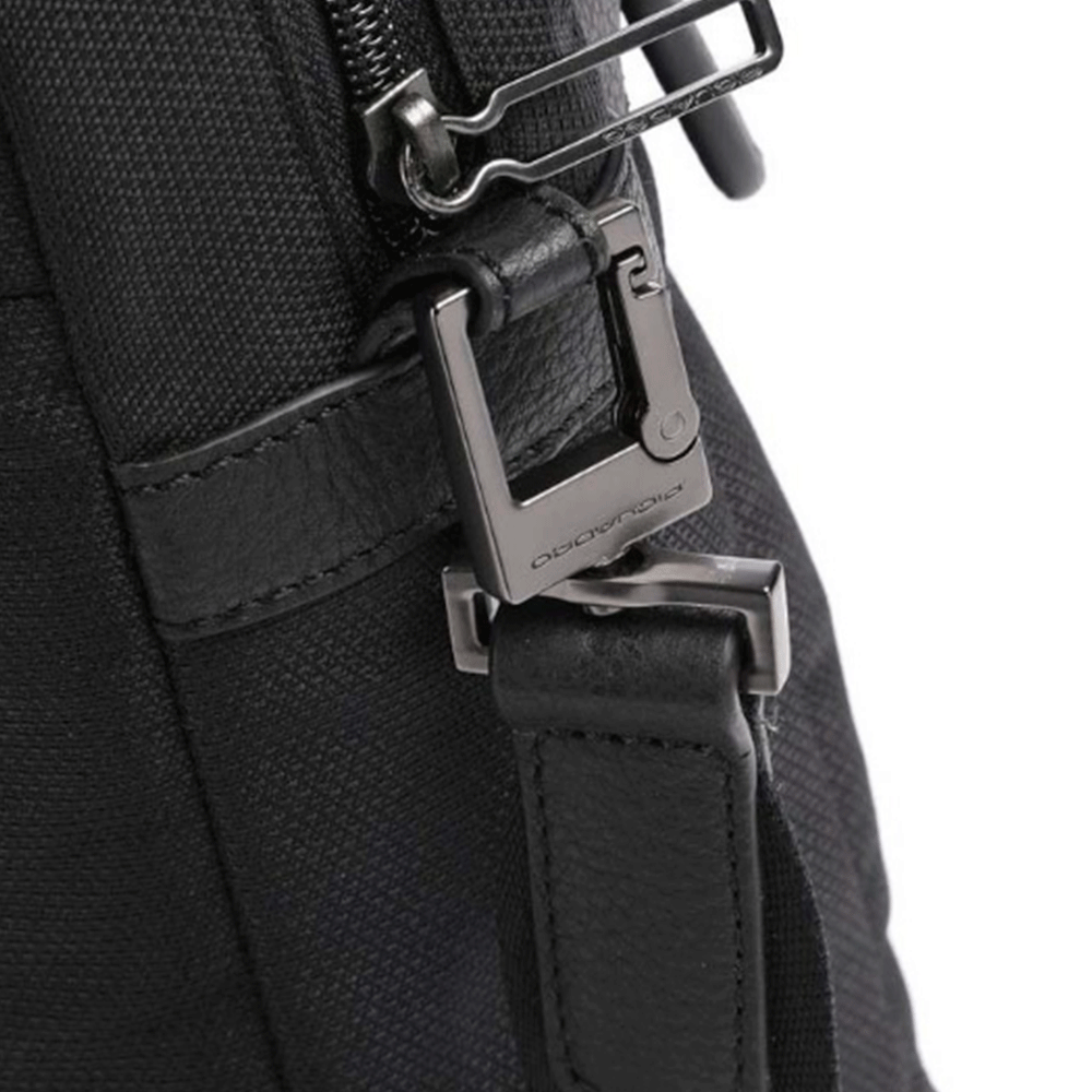 Cartella PIQUADRO in Tessuto e Pelle Colore Nero Porta Pc 14" e iPad Linea Trakai - CA5527W109