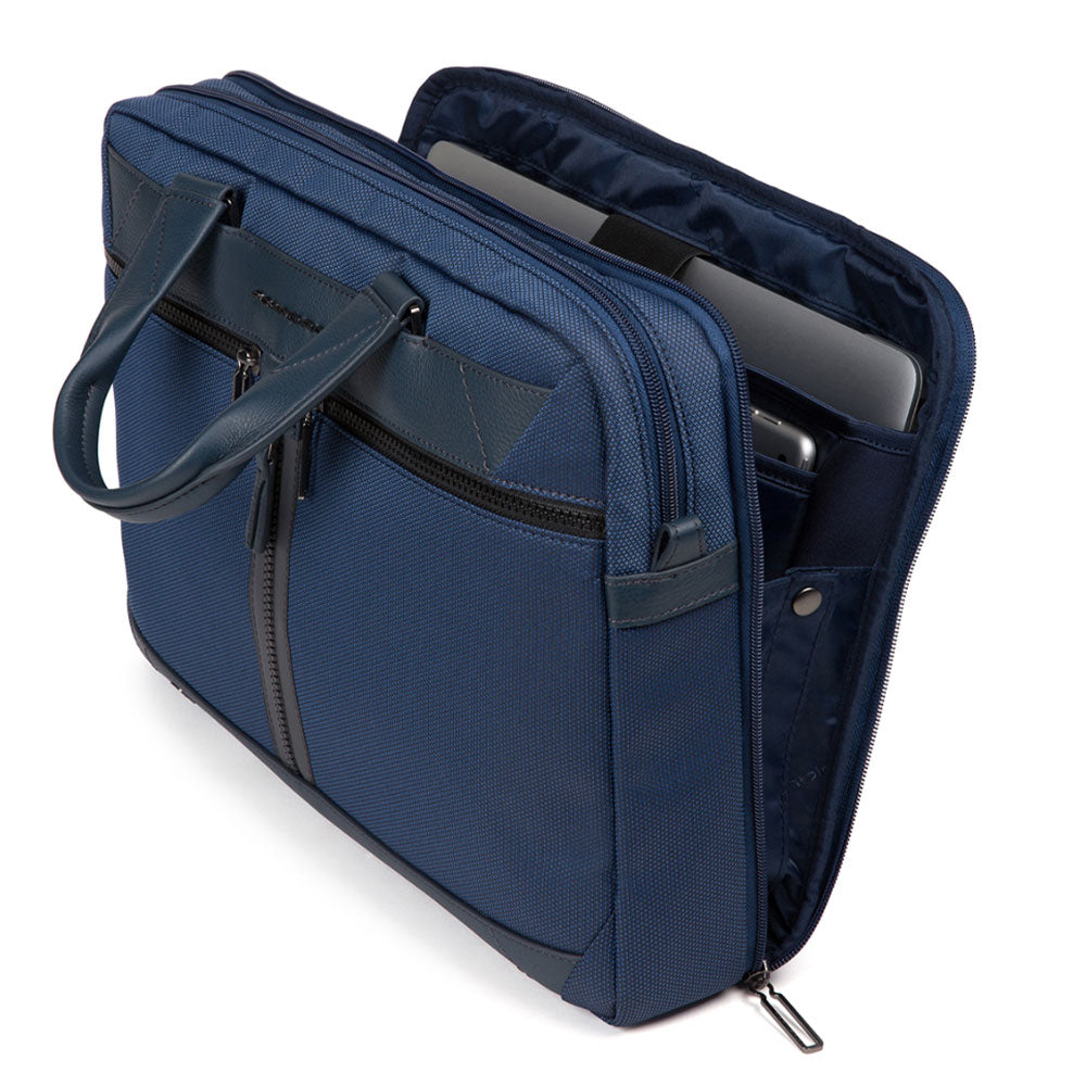 Cartella PIQUADRO in Tessuto e Pelle Blu Porta Pc 15,6" e iPad Linea Trakai - CA5528W109