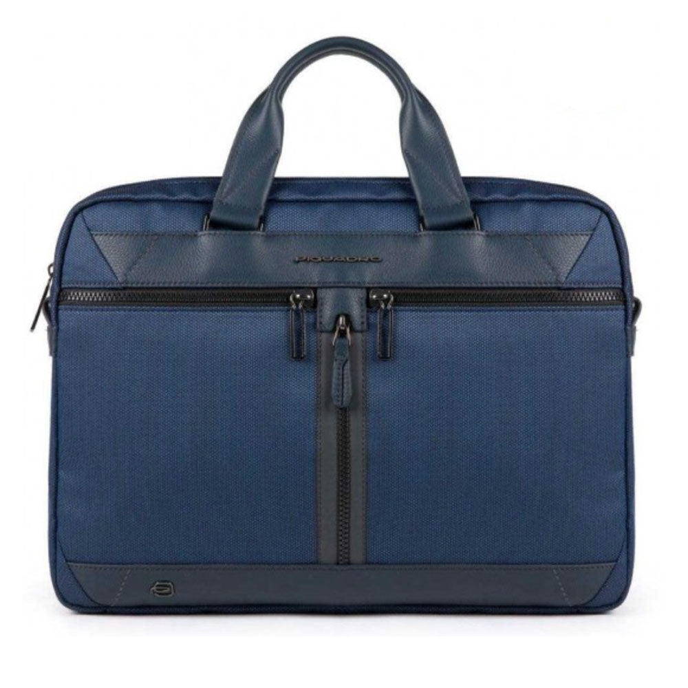 Cartella PIQUADRO in Tessuto e Pelle Blu Porta Pc 15,6" e iPad Linea Trakai - CA5528W109