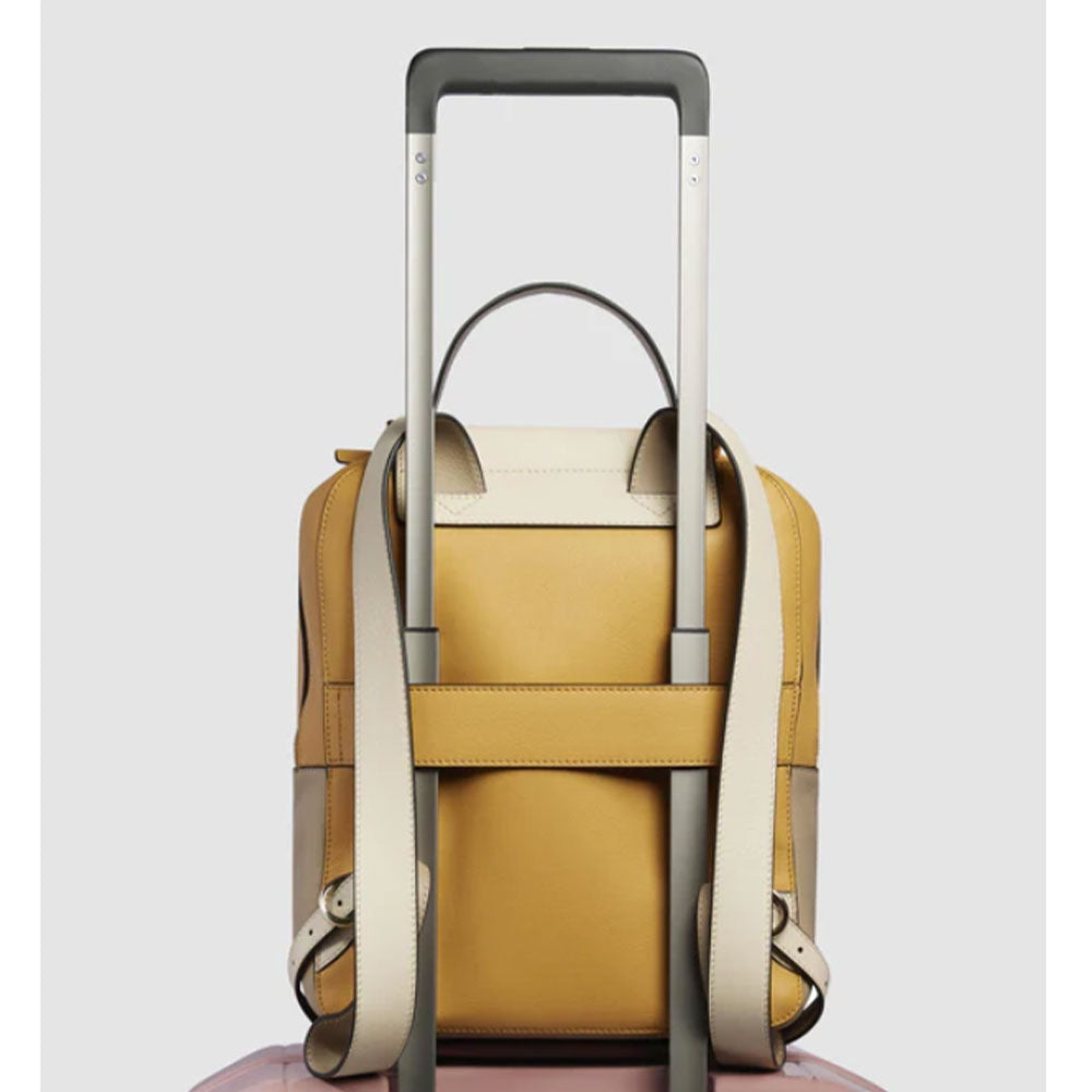 Zaino Donna Porta iPad PIQUADRO linea Circle in Pelle Colore Giallo - Beige - CA5566W92