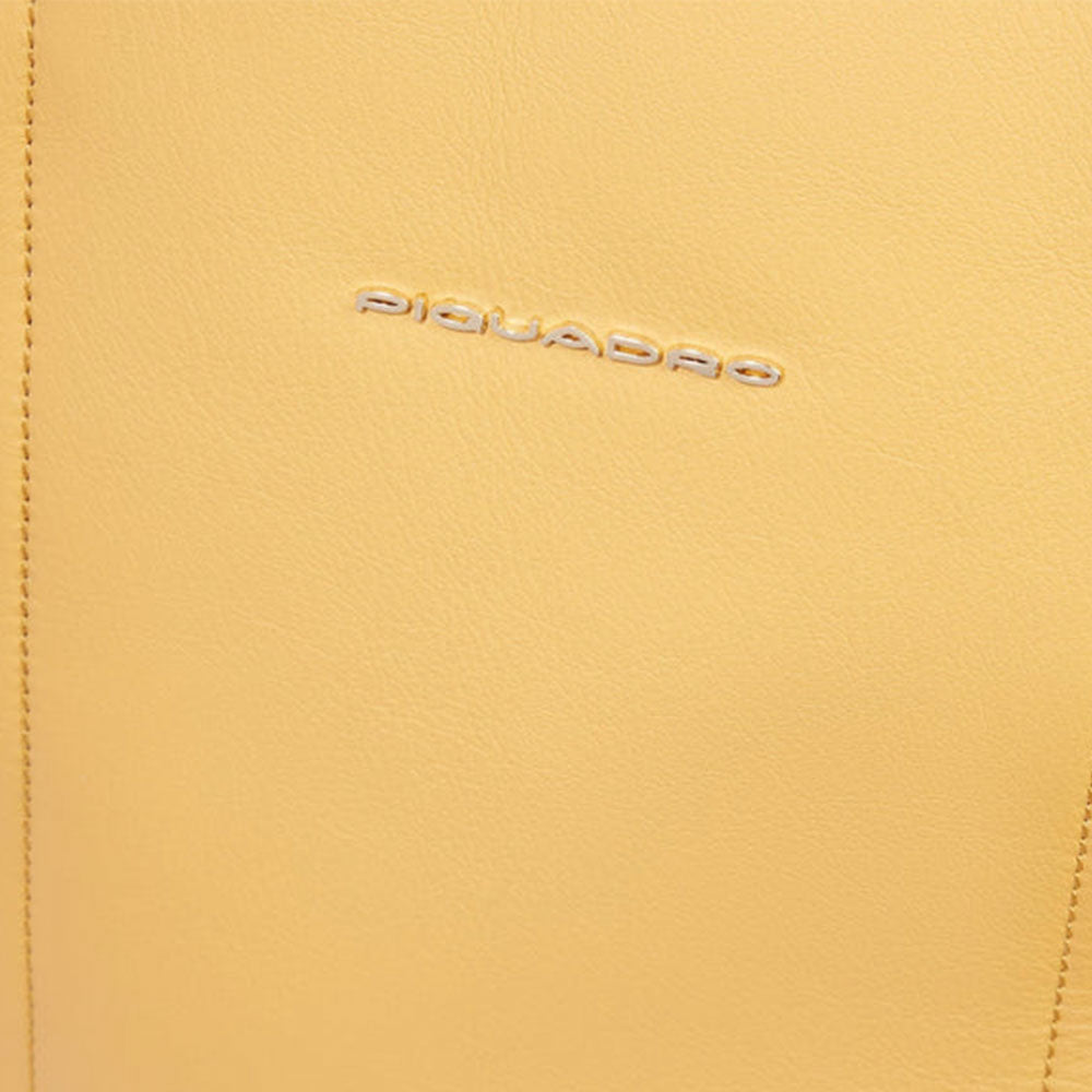 Zaino Donna Porta iPad PIQUADRO linea Circle in Pelle Colore Giallo - Beige - CA5566W92