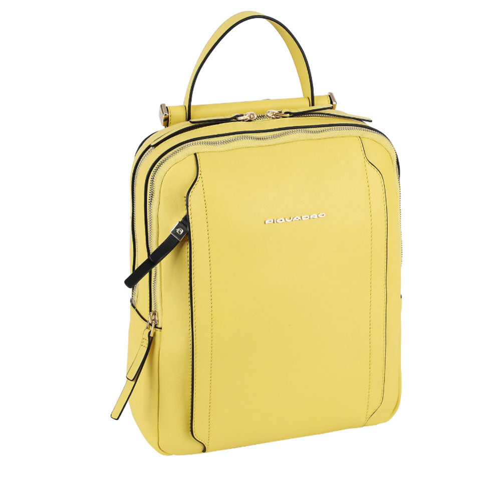 Zaino Donna Porta iPad PIQUADRO linea Circle in Pelle Colore Giallo - CA5566W92