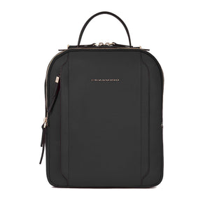 Damen-Rucksack PIQUADRO mit iPad®Pro-Fach 12,9" Modell Circle aus schwarzem Leder - CA5566W92